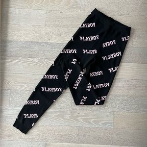 NWOT | Playboy X Missguided | High Waist Premium Knit Leggings | Size 4 | Black